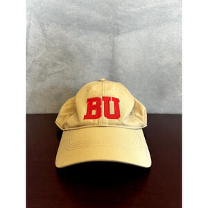 Distressed Tan BU Logo Cap Hat